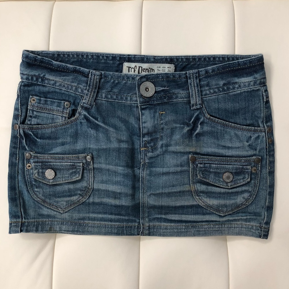 TRF Denim Mini Skirt size 2